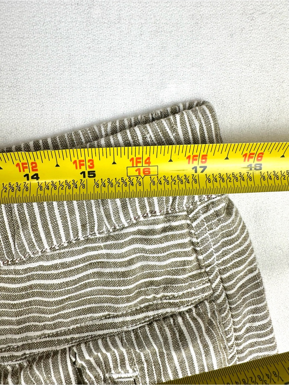 Anthropologie Linen Stripe Pull On Pants - Picture 8 of 10